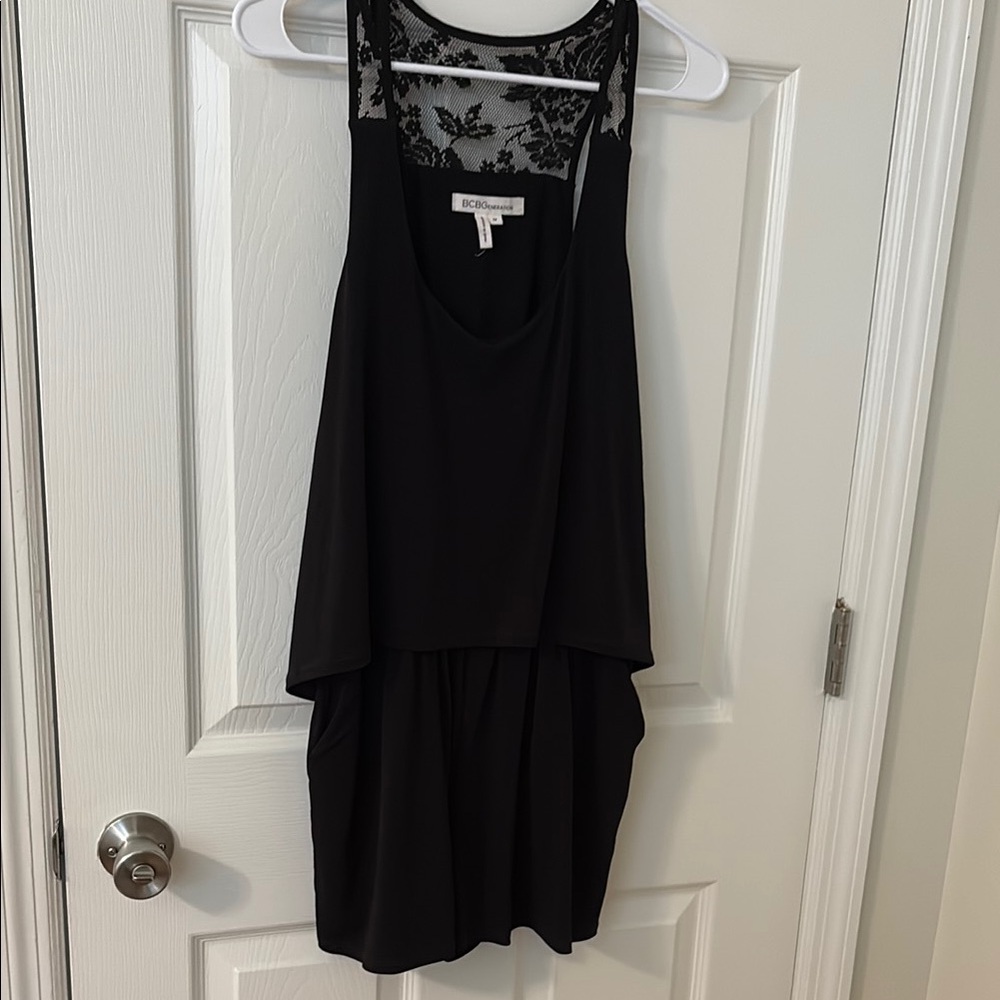 BCBGeneration Black Sleeveless Romper